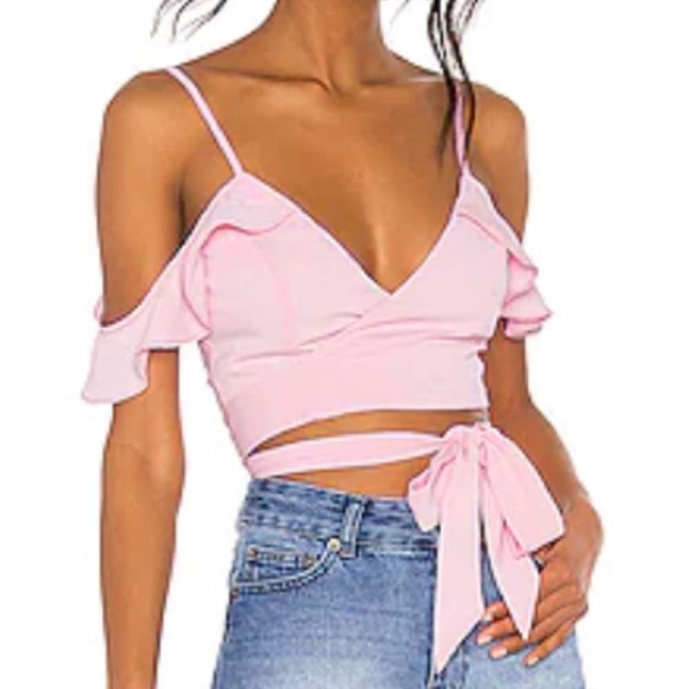 Superdown Tiffani Wrap Tie Top